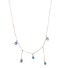 Ceylon Sapphire Raindrops Necklace 18k handmade fine jewelry