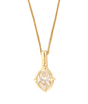 Champagne Diamond Compass Necklace 18k handmade fine jewelry