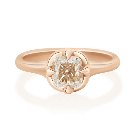 Champagne Diamond Compass Ring  18K engagement ring