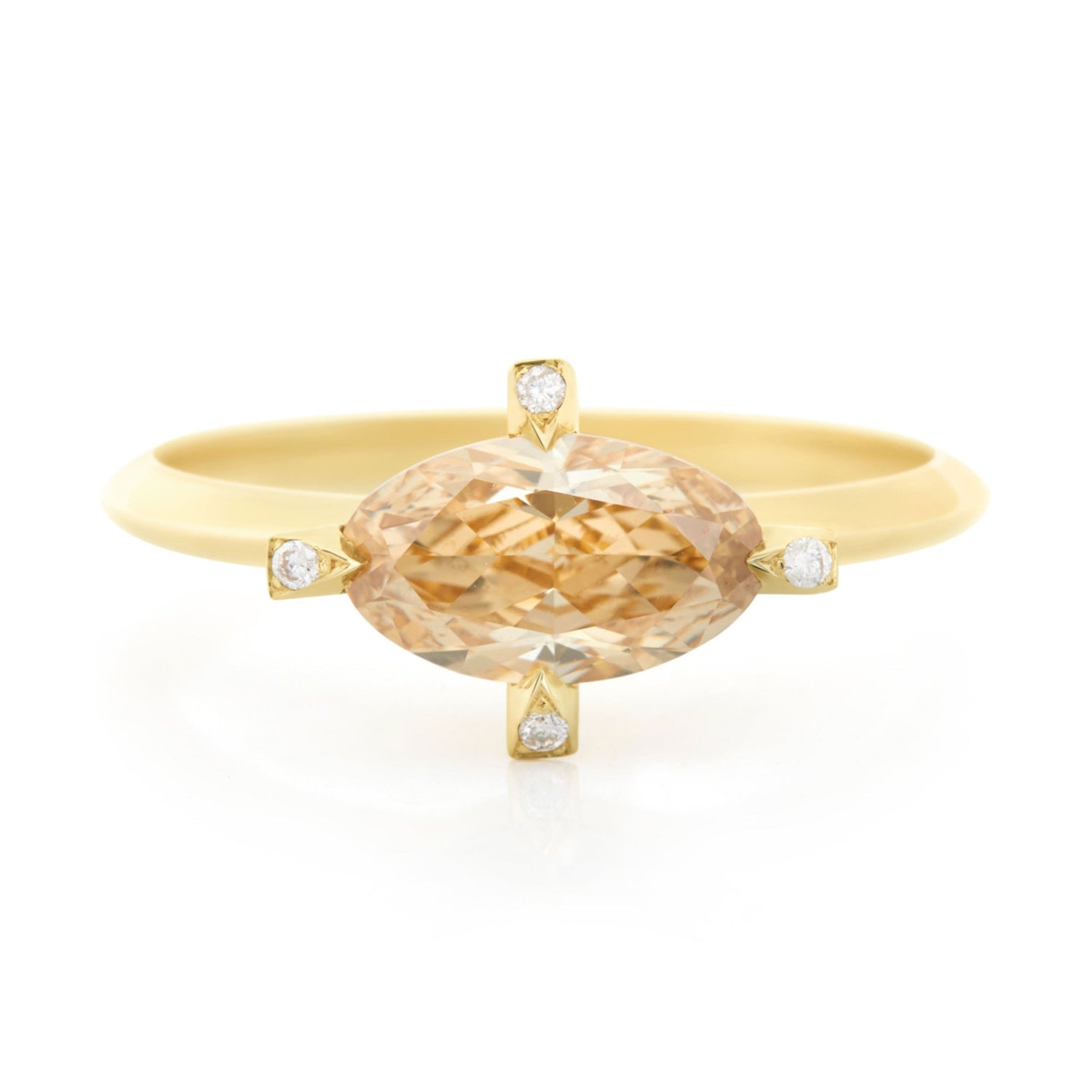Champagne Diamond Compass Ring