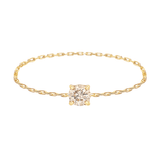 Champagne Diamond Dot Chain Ring 18k gold Stackable ring