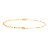 Champagne Diamond Duo Bracelet 18k gold stackable design