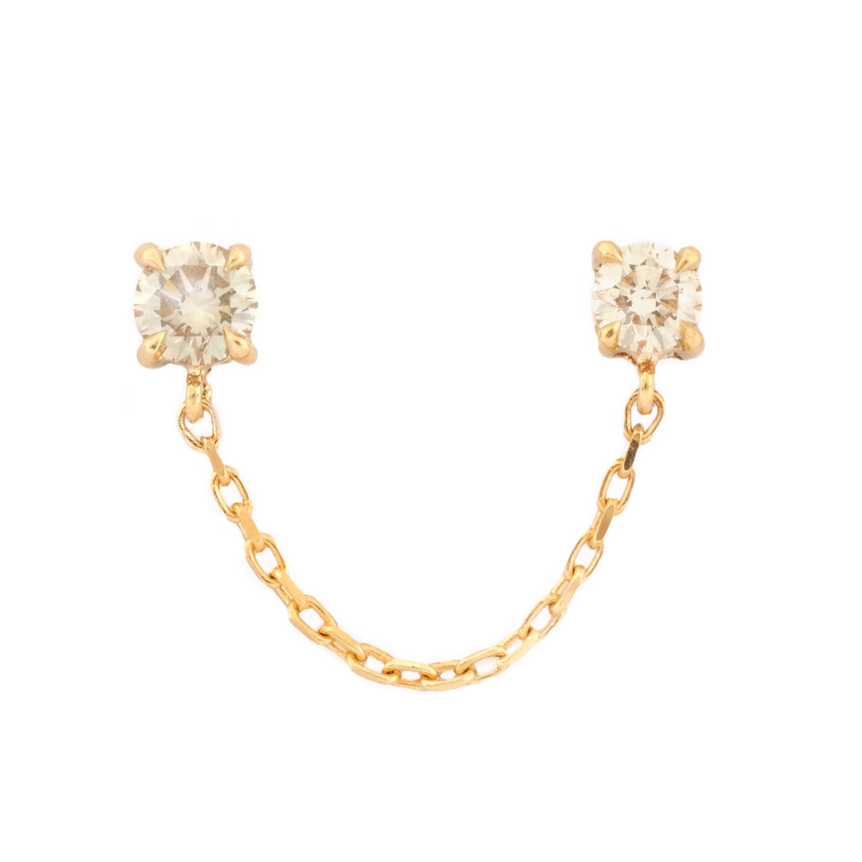 Champagne Diamond Linked Earring