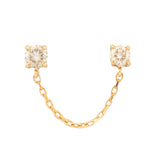 Champagne Diamond Linked Earring