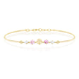 Champagne Diamond & Spinel Compass Bangle 18k gold Stackable design 1