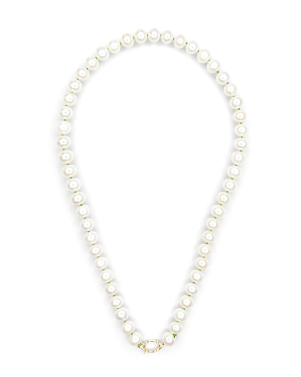 Classic Pearl & Fisheye Closure Necklace handmade fine jewelry