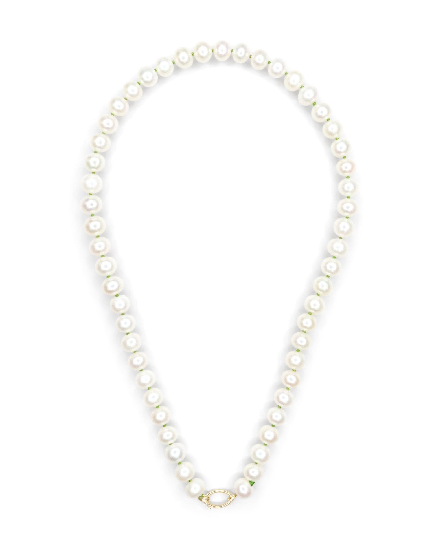 Classic Pearl & Fisheye Closure Necklace handmade fine jewelry