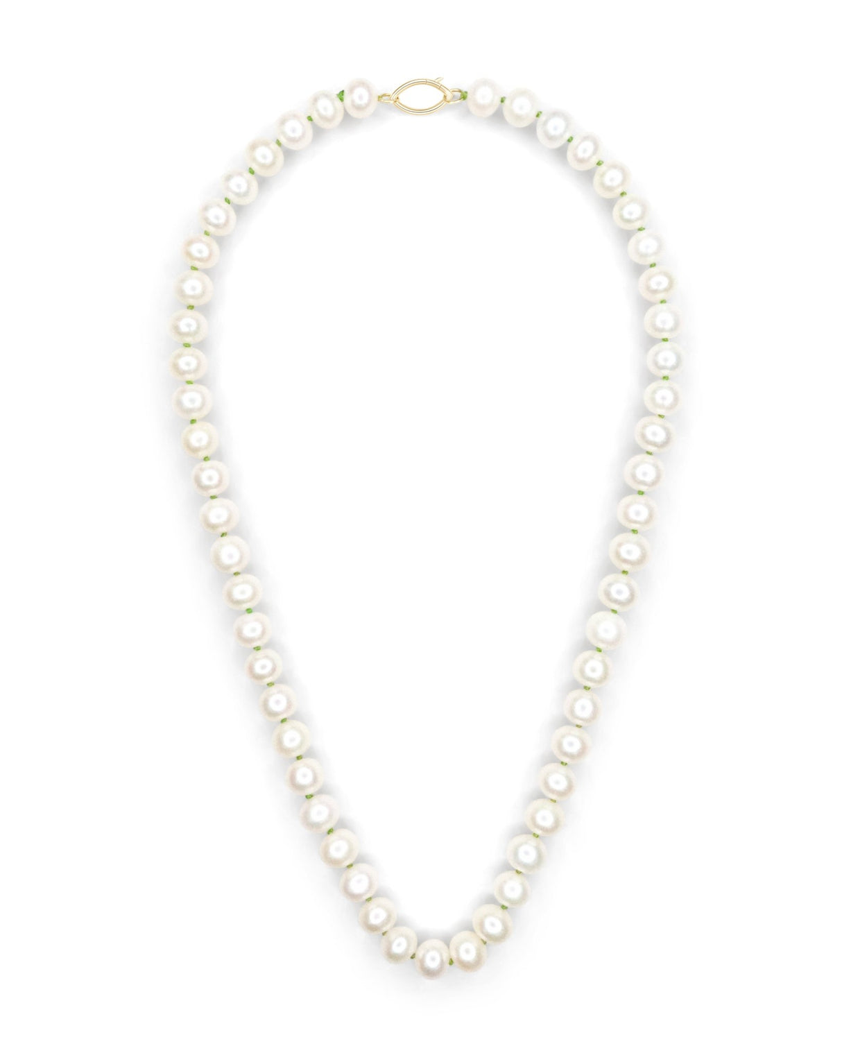 Classic Pearl & Fisheye Closure Necklace handmade fine jewelry 2
