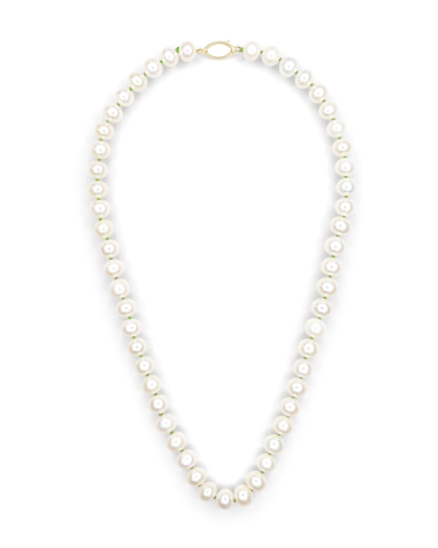 Classic Pearl & Fisheye Closure Necklace handmade fine jewelry 2