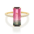 Classic Watermelon Tourmaline Ring 18K engagement ring