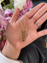 Color Change Tourmaline Links Cascade Necklace 18k handmade fine jewelry