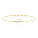 Diamond Double Pear Rose Cut Bangle