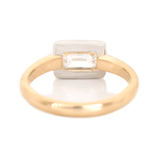 Diamond Compass Ring 18K White Gold & Yellow Gold Engagement Ring-3