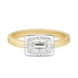 Emerald Cut Diamond Compass Ring