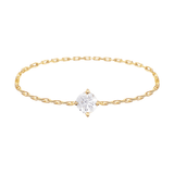 Diamond Dot Chain Ring 18k gold Stackable ring