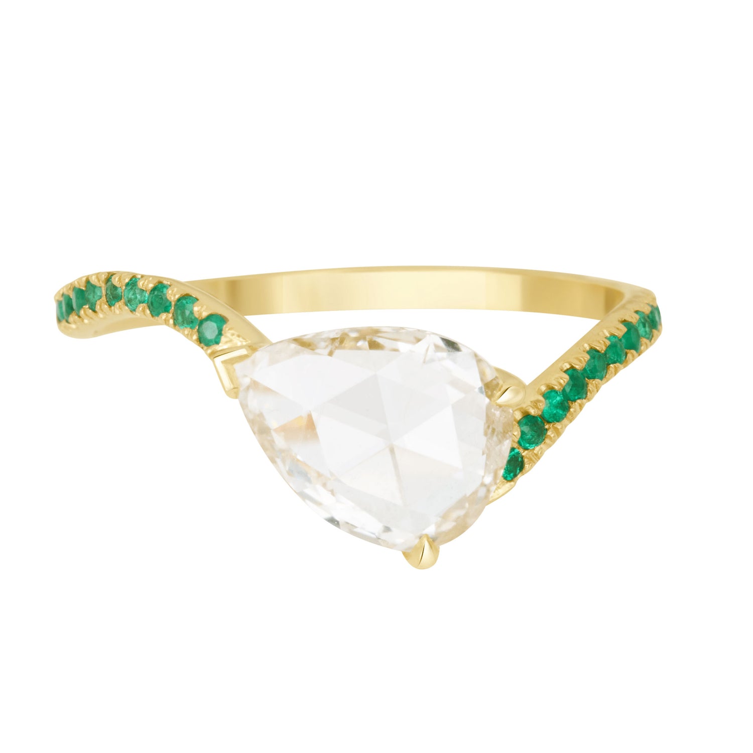 Diamond & Emerald Curvature Supreme Ring