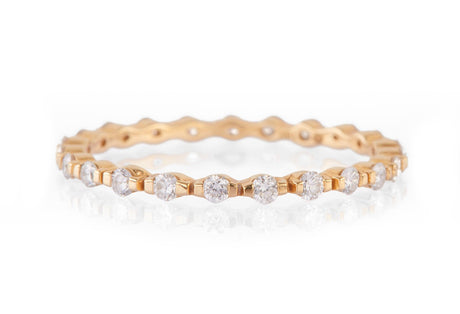 Diamond Forever Mine Ring 18k gold stackable ring