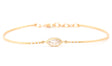 Diamond Marquise Bangle 18k gold stackable design