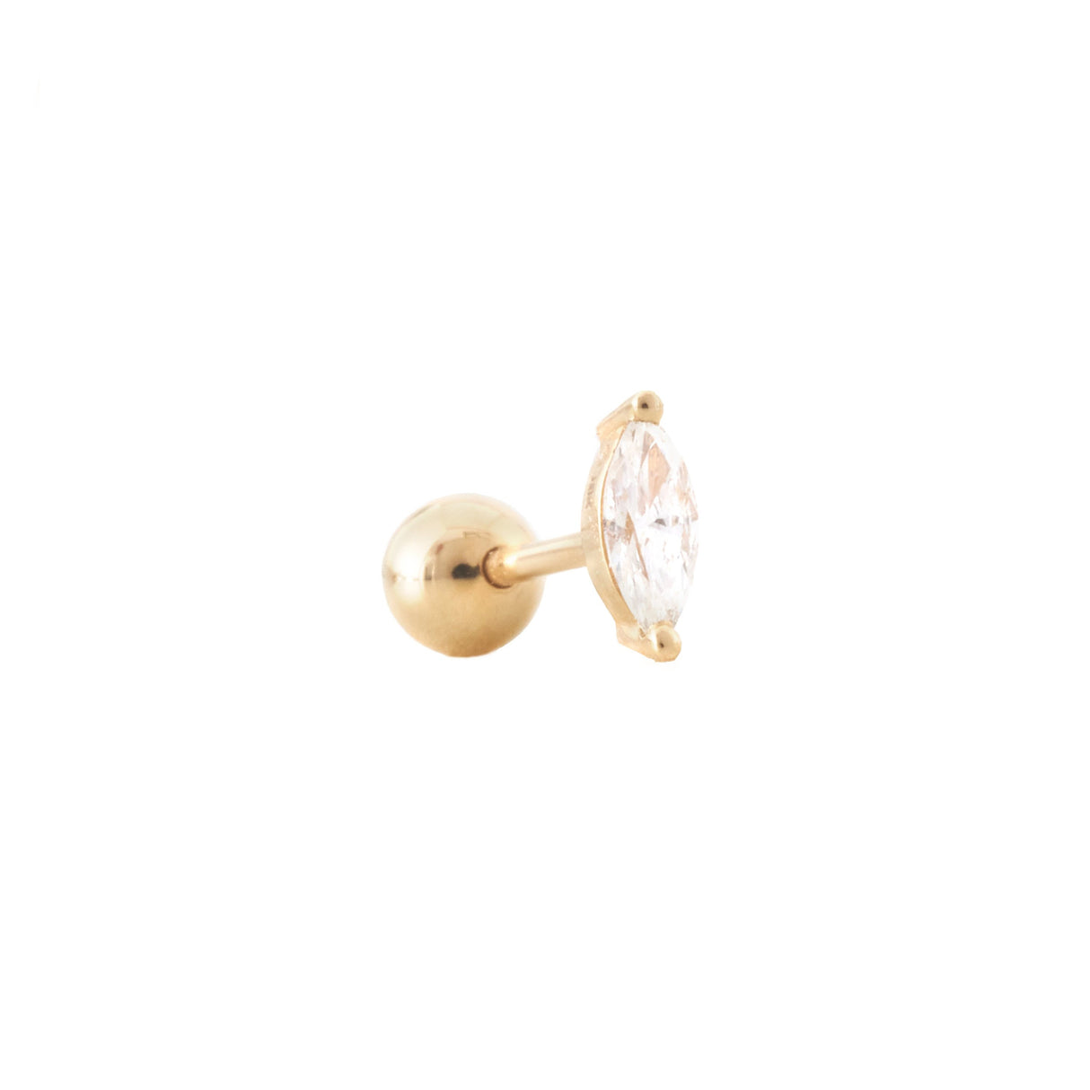 Diamond Marquise Stud