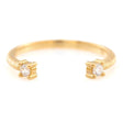 Diamond Open Ring 18k gold Stackable ring