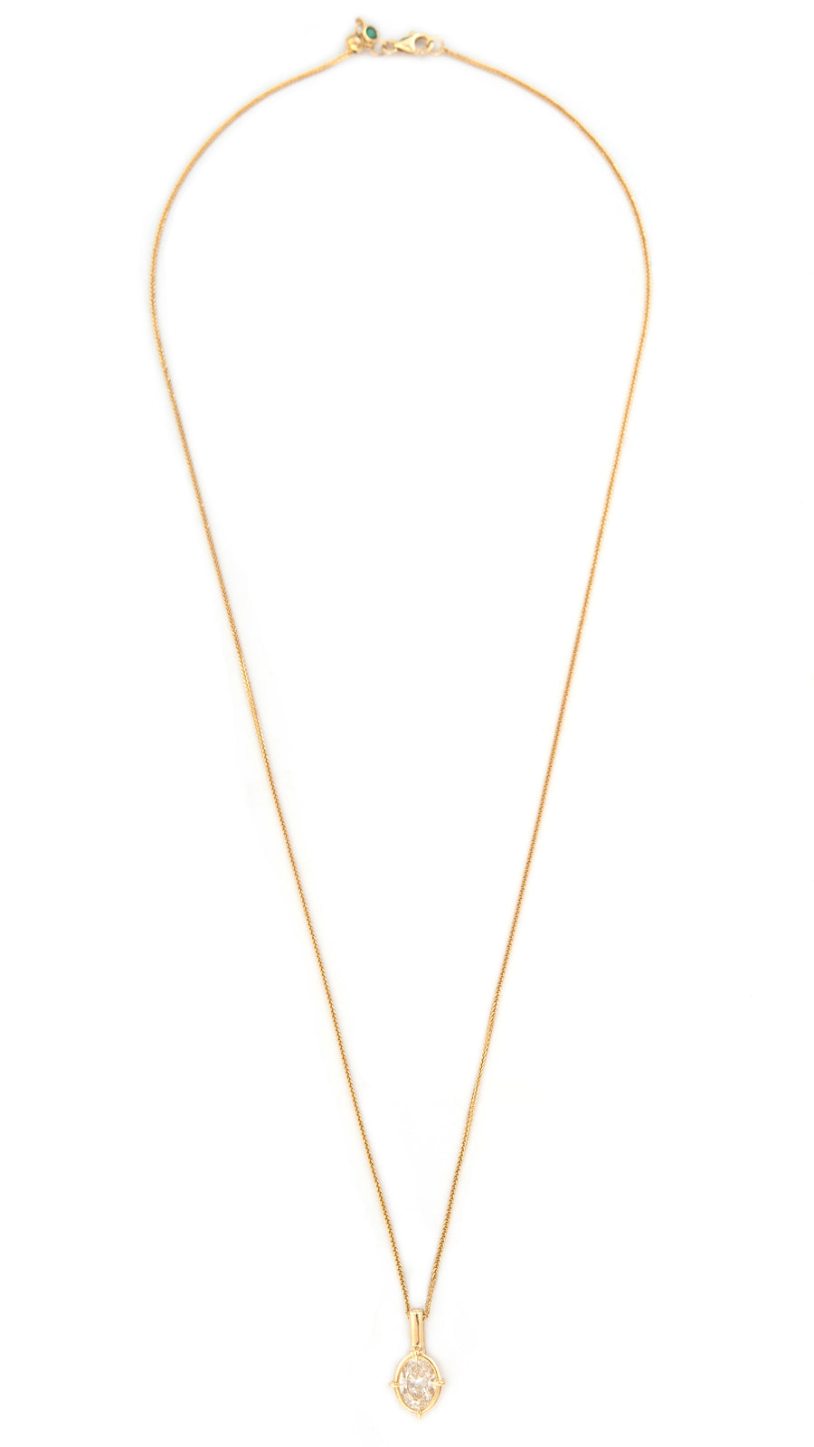 Champagne Diamond Compass Necklace