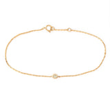 Diamond Petite Button Bracelet 18k gold stackable design 4