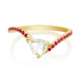 Diamond & Ruby Curvature Ring