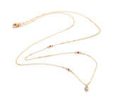 Diamond & Ruby Dot Necklace