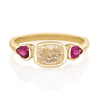 Diamond & Ruby Eternal Ring 18k gold engagement ring