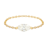 Diamond Supreme Marquise Chain Ring 18k gold Stackable ring