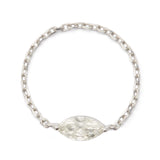 Diamond Supreme Marquise Chain Ring 18k white gold Stackable ring 