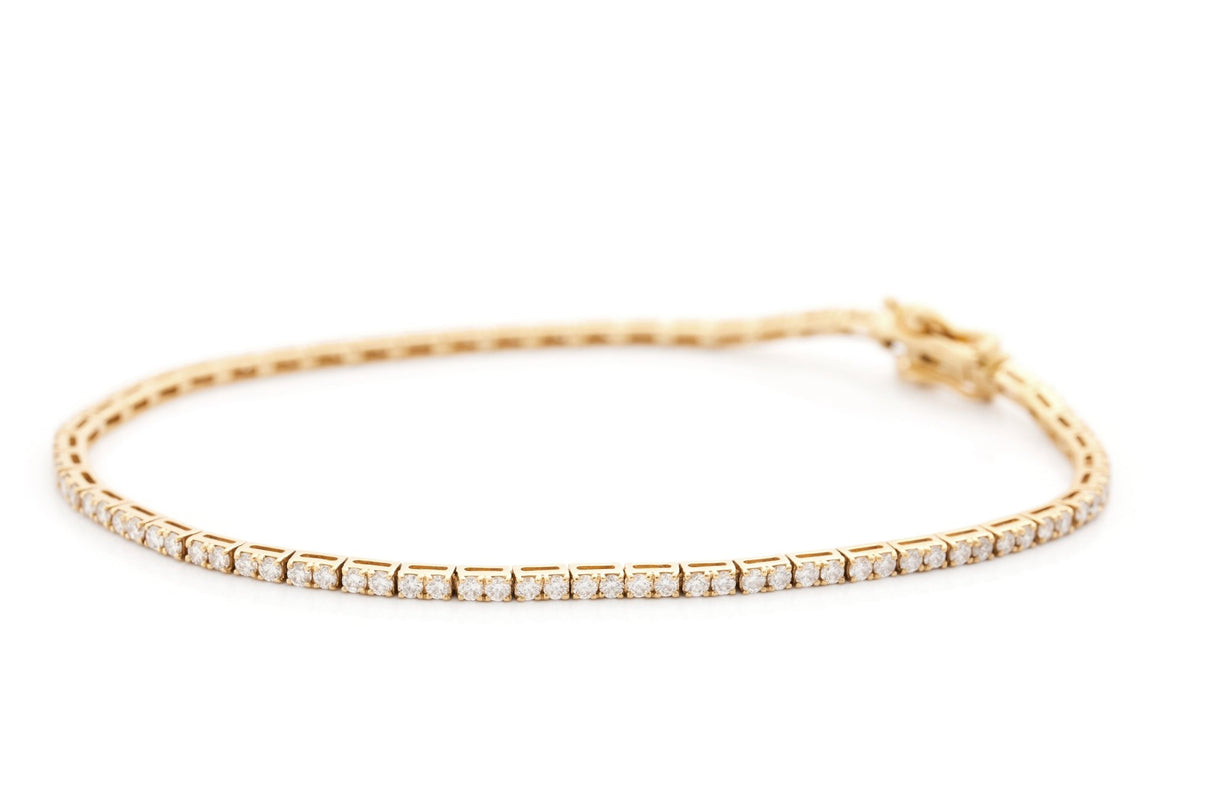 Diamond Tennis Bracelet 18k gold stackable design