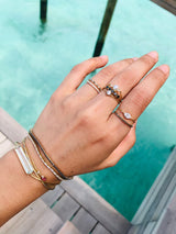 Diamond Tennis Bracelet 18k gold stackable design on model 2