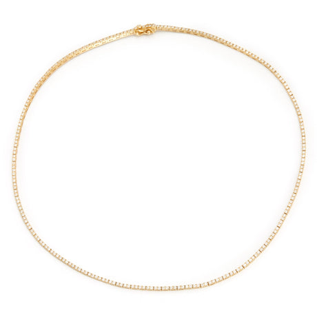 Diamond Tennis Necklace 18k handmade fine jewelry