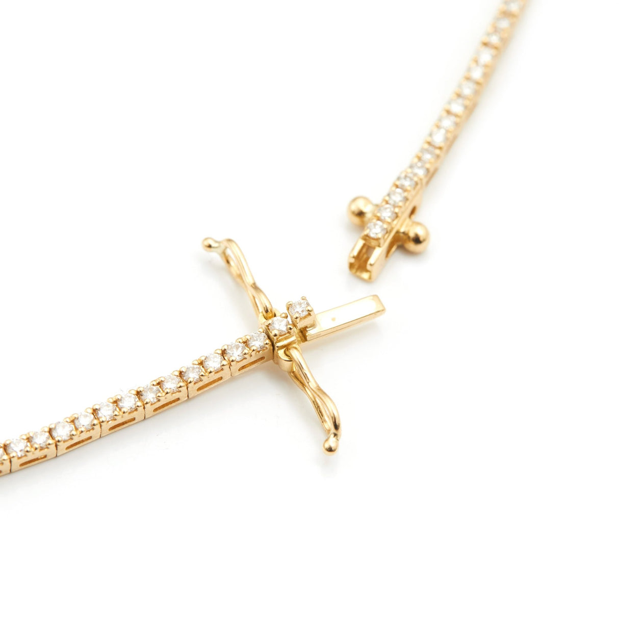 Diamond Tennis Necklace 18k handmade fine jewelry 2