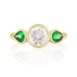 Diamond and Tsavorites Forever Ring 18K engagement ring