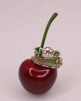 Diamond and Tsavorites Forever Ring