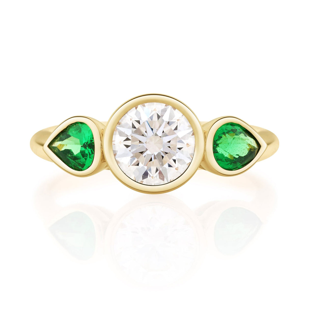 Diamond and Tsavorites Candy Ring
