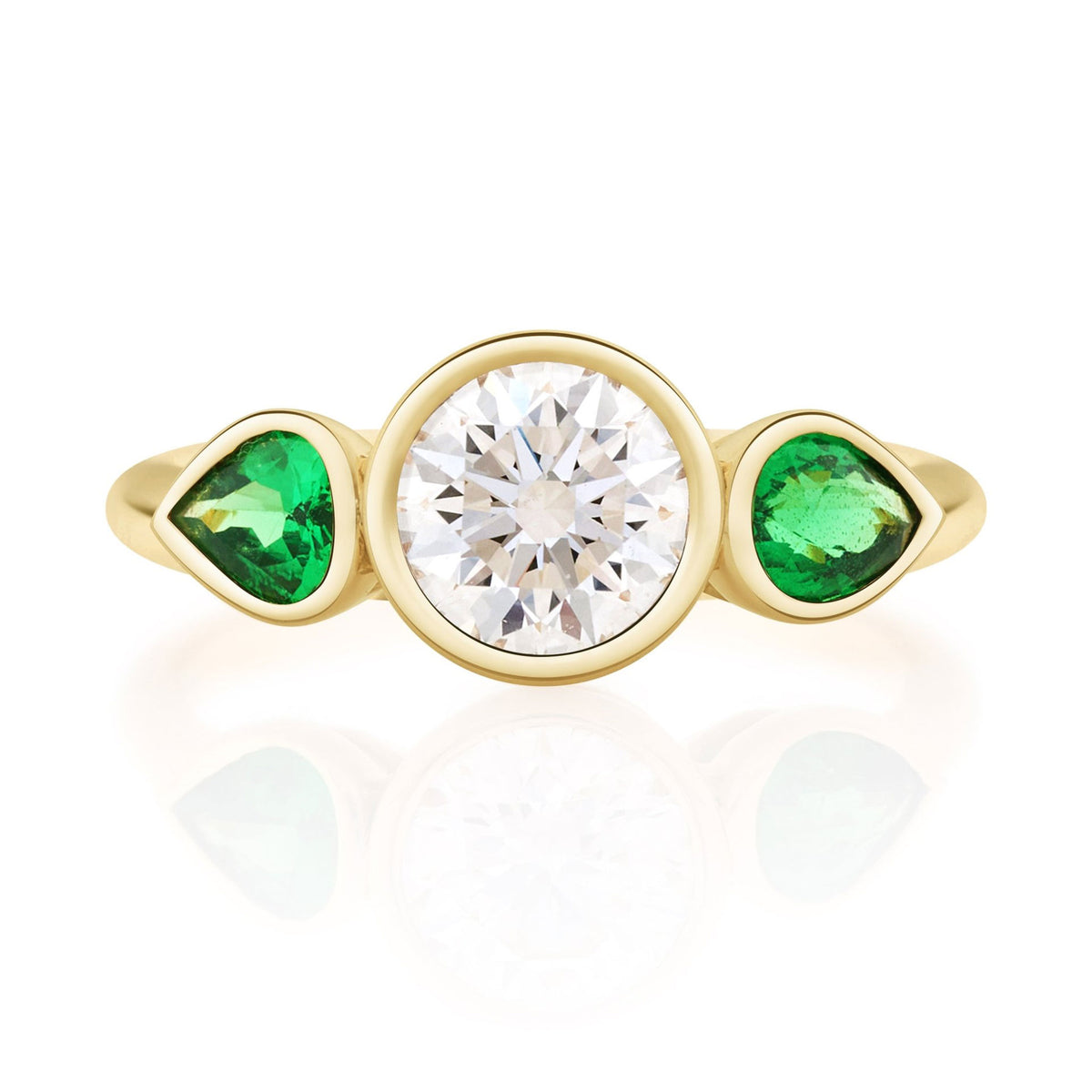 Diamond and Tsavorites Candy Ring