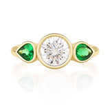 Diamond and Tsavorites Candy Ring