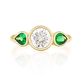 Diamond and Tsavorites Forever Ring