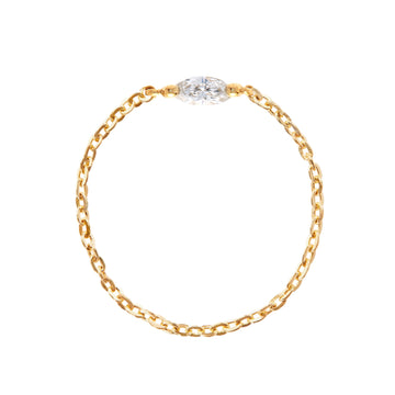 Diamond Marquise Chain Ring