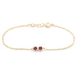 Double Happiness Ruby Baby Bracelet 18k gold stackable design