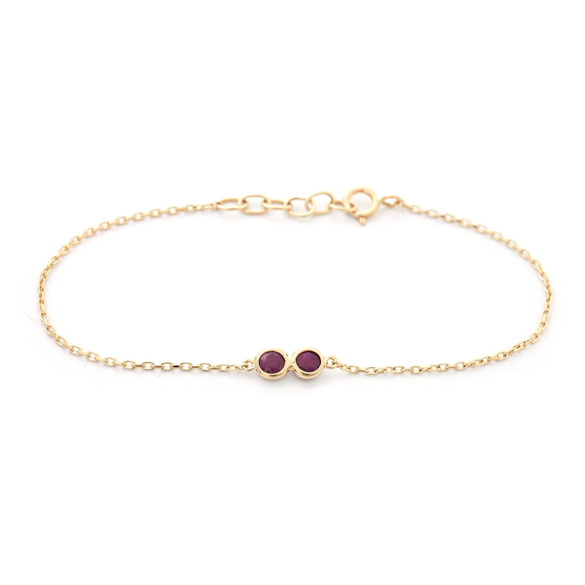 Double Happiness Ruby Baby Bracelet