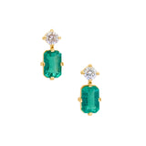 Emerald & Diamond Deco Earrings