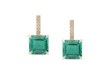 Emerald & Diamond Awakening Pave Earrings