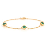 Emerald Annex Bracelet 18k gold stackable design