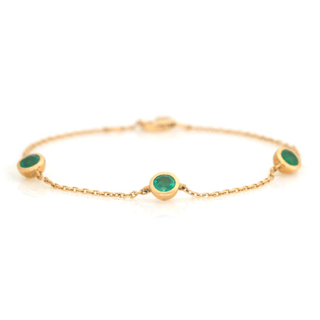 Emerald Annex Bracelet 18k gold stackable design