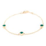 Emerald Annex Bracelet 18k gold stackable design 3