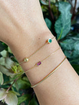 Emerald Annex Bracelet 18k gold stackable design on model 2